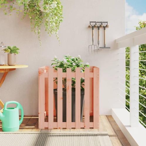 vidaXL Plantenbak met hekontwerp 70x70x70 cm massief, Tuin en Terras, Bloembakken en Plantenbakken, 60 tot 100 cm, Nieuw, Hout