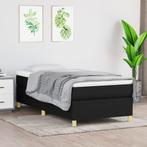 vidaXL Boxspring bed 90x200 cm stof zwart, Huis en Inrichting, Slaapkamer | Bedden, 90 cm, Eenpersoons, Verzenden, Zwart