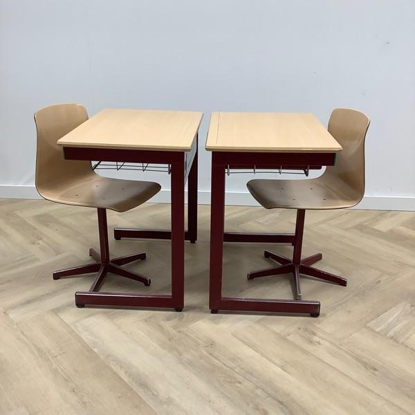 complete school set Galvanitas 10 stuks tafels + stoelen, Huis en Inrichting, Stoelen, Vijf, Zes of meer stoelen, Gebruikt, Ophalen of Verzenden