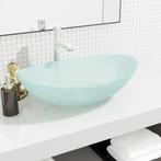 vidaXL Wasbak 54,5x35x15,5 cm gehard glas mat, Verzenden, Nieuw