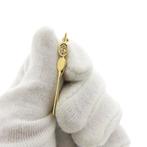 Gouden broche met diamant | 0,06 ct. (smalle broche, dames), Sieraden, Tassen en Uiterlijk, Broches, Gebruikt, Overige kleuren