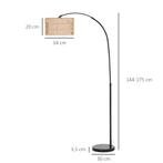TRUUSK Staande Lamp Woonkamer Staande Lamp Met Linnen Lampen, Verzenden, Nieuw