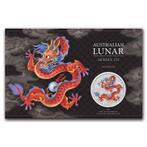 Lunar III - Proof - Red Dragon -  Year of the Dragon - 1 oz, Postzegels en Munten, Munten | Oceanië, Verzenden, Losse munt, Zilver