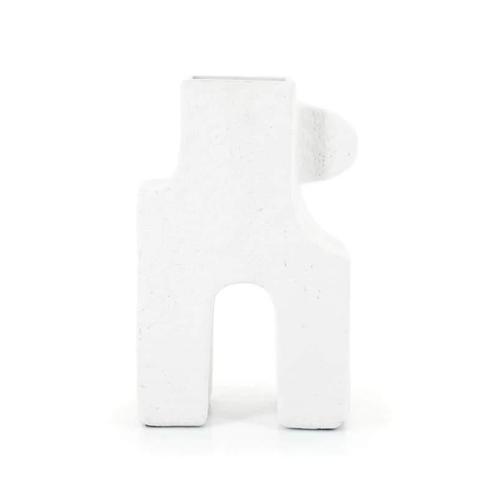 Vaas Tribe 29.25cm - Wit - 221665 - decoratie, Huis en Inrichting, Woonaccessoires | Wanddecoraties, Nieuw