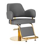 Kappersstoel Linz NQ Grijs Goud (Kappersstoel gouden voet), Sieraden, Tassen en Uiterlijk, Uiterlijk | Haarverzorging, Nieuw, Overige typen