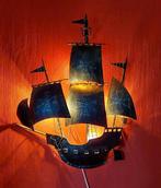 Wandlamp - Metaal - Piraatsschip met licht, Antiek en Kunst, Curiosa en Brocante