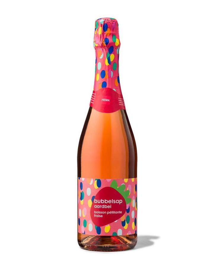 HEMA Bubbelsap aardbei 0.75L van €3.59 voor €2.69 sale, Diversen, Levensmiddelen, Verzenden
