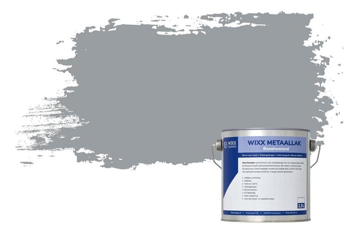 Wixx Aqua Metaallak Roestwerend RAL 7040 | Venstergrijs 20L, Doe-het-zelf en Verbouw, Verf, Beits en Lak, Lak, Grijs, Nieuw, 15 tot 20 liter