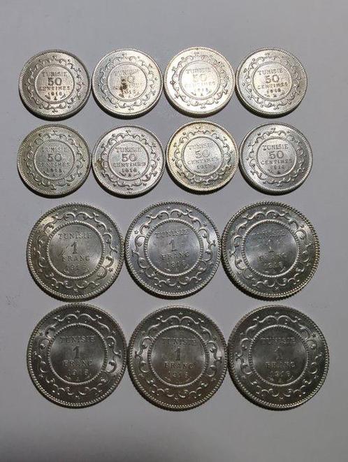 Tunesië (Frans protectoraat). 14 monedas 1915-1916/, Postzegels en Munten, Munten | Europa | Niet-Euromunten