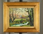 Albert Malet (1905-1986) - Paysage au bord dun cours deau