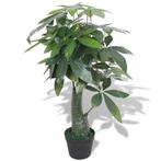 vidaXL Kunst watercacao plant met pot 85 cm groen, Huis en Inrichting, Woonaccessoires | Kunstplanten en Kunstbloemen, Verzenden