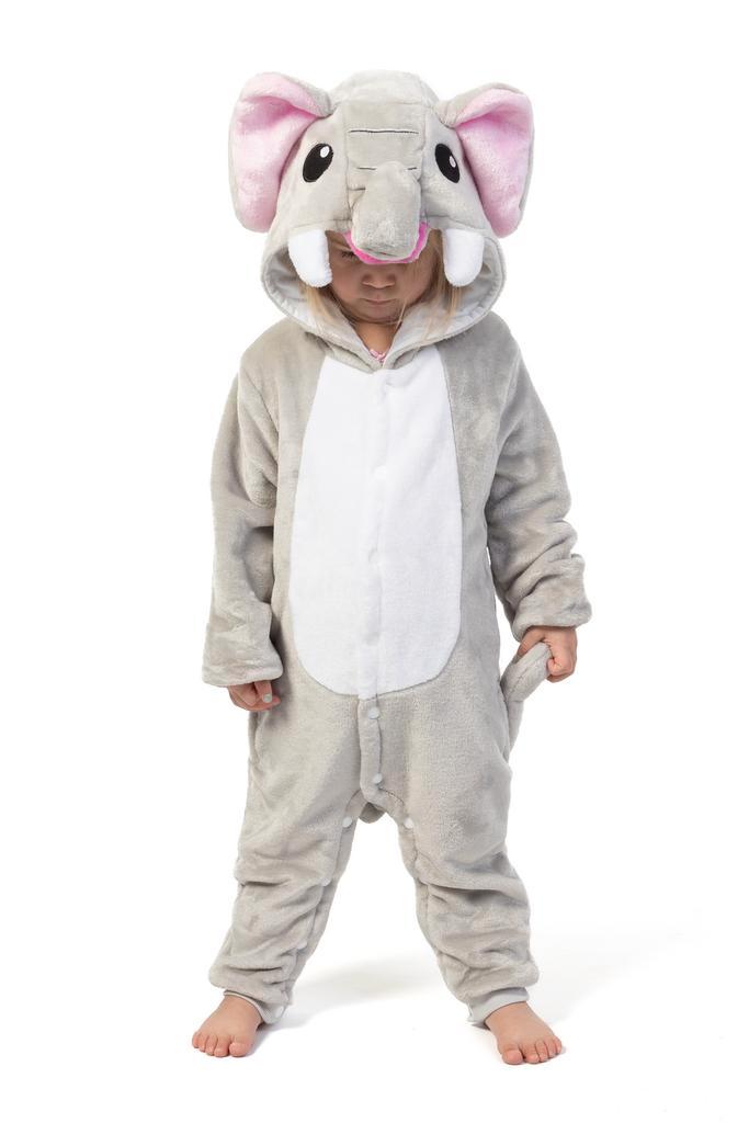 Onesie Grijze Olifant Pakje 116-122 Olifantenpak Kostuum Gri, Kinderen en Baby's, Carnavalskleding en Verkleedspullen, Nieuw, Ophalen of Verzenden