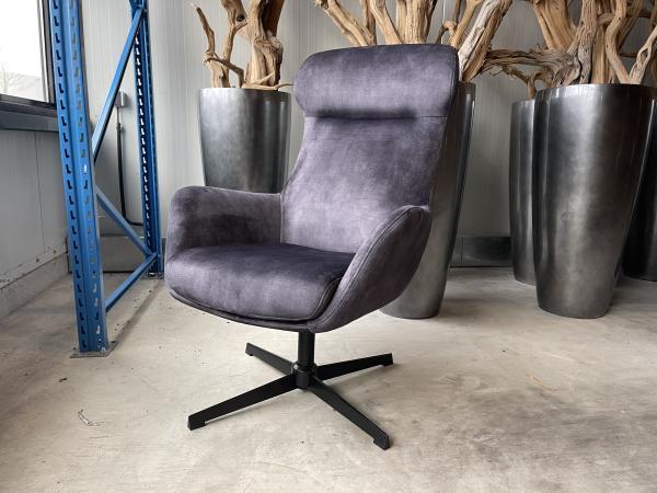 Veiling - Draaifauteuil Wenen (2 stuks)- Velours - Grijs - a, Huis en Inrichting, Fauteuils, Nieuw
