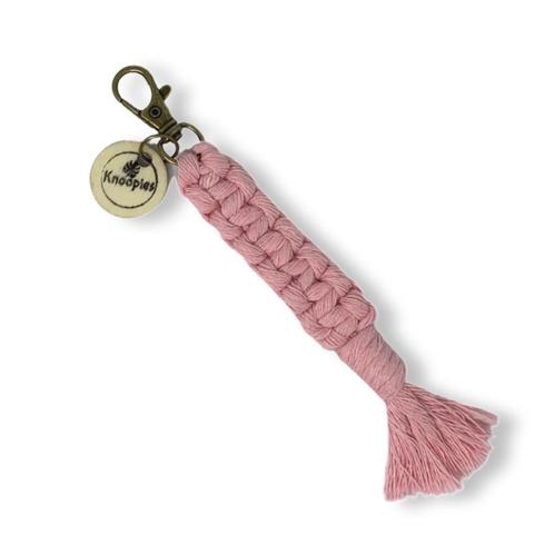 Macramé Sleutelhanger - Square Knots - Katoen - Macramé -, Verzamelen, Sleutelhangers, Nieuw, Overige typen, Ophalen of Verzenden