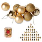 Cheqo® XL Kerstballen Set - Gouden Kerstballenset - 44 Stuks, Diversen, Kerst, Nieuw, Verzenden
