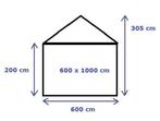 Premium Partytent PVC 6x10x2 mtr in Wit-Grijs (6x10 meter), Verzenden, Nieuw, 2 meter of meer, Partytent