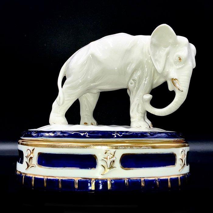 Royal Dux, Bohemia - Art Deco - Elephant Lidded Box (18, Antiek en Kunst, Kunst | Designobjecten