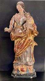 Beeld, Vierge à l’Enfant XVIII - 98 cm - Gips, Hout,, Antiek en Kunst