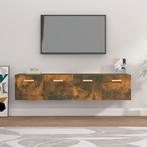 vidaXL Wandkasten 2 st 80x35x36,5 cm bewerkt hout gerookt, Huis en Inrichting, Kasten | Overige, Verzenden, Nieuw