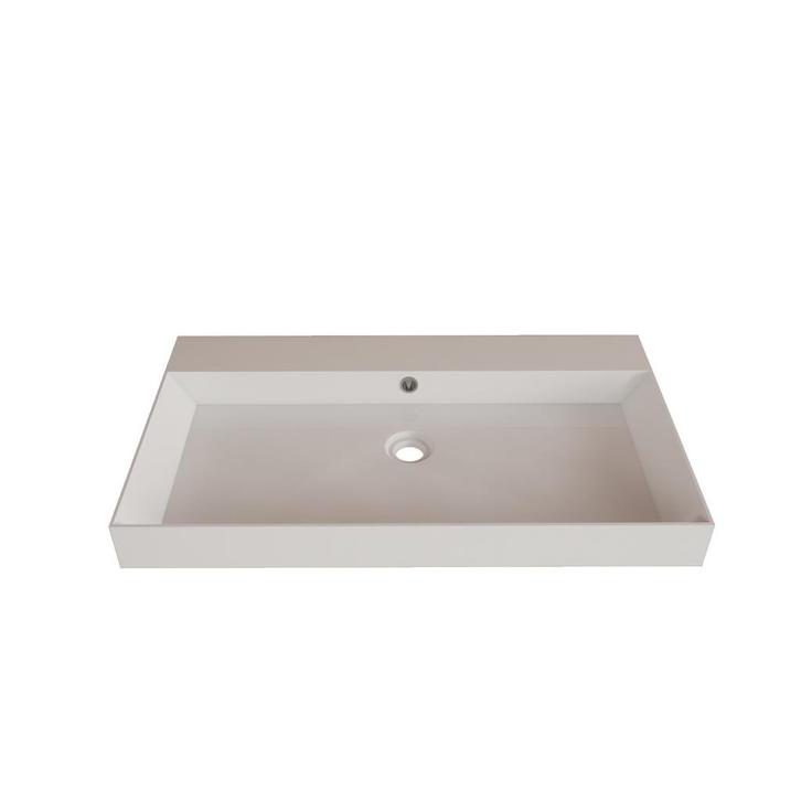 Wastafel Gliss Design Lako 90 cm 1 Kraangat Glans Wit, Doe-het-zelf en Verbouw, Sanitair, Overige typen, Nieuw, Ophalen of Verzenden