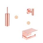 Toilet accessoires set Mat rose goud exclusief, Verzenden, Nieuw