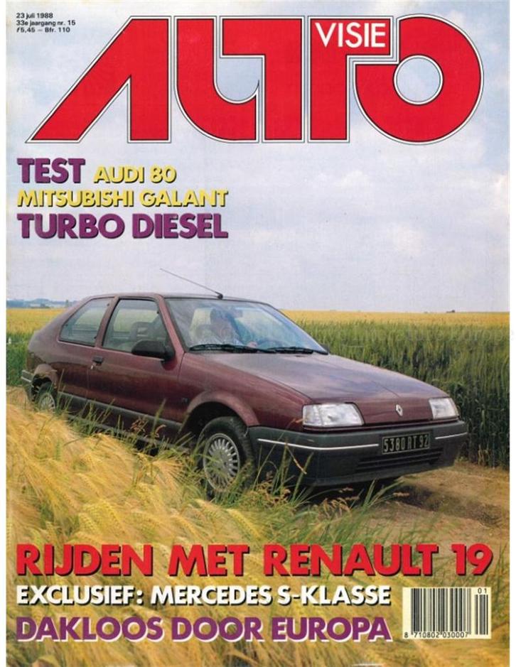 1988 AUTOVISIE MAGAZINE 15 NEDERLANDS, Boeken, Auto's | Folders en Tijdschriften