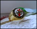 Christendom Kruis Kroon Latijnse Ring 24kt Verguld - Ring