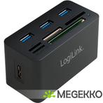 LogiLink CR0042 hub & concentrator USB 3.0 (3.1 Gen 1), Verzenden, Nieuw, Logilink