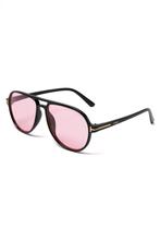 Avator Influencer Zonnebril Zwart Montuur Roze Glazen Social, Ophalen of Verzenden, Nieuw, Feestartikel, Carnaval