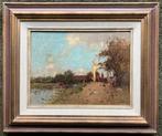 Aris Knikker (1887-1962) - Gezicht op de dijk van Kortenhoef