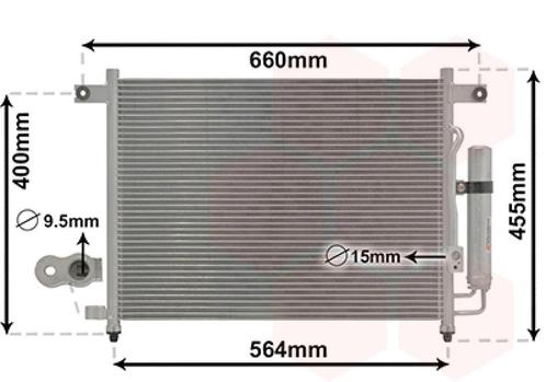 LUCHTCONDENSATOR VOOR CHEVROLET AVEO T255 2008-2011 96469289, Auto-onderdelen, Airco en Verwarming, Nieuw, Ophalen of Verzenden