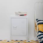 [en.casa] Nachtkastje Inari metaal 57x40x30 cm wit, Zakelijke goederen, Verzenden, Nieuw in verpakking