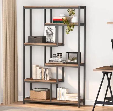 Industriële Stellingkast – 5-Laags Boekenkast Vintage Bruin, Huis en Inrichting, Kasten | Stellingkasten, Nieuw, Verzenden