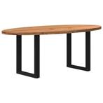 vidaXL Eettafel 200x100x74 cm ovaal massief eikenhout, Huis en Inrichting, Tafels | Eettafels, Verzenden, Nieuw