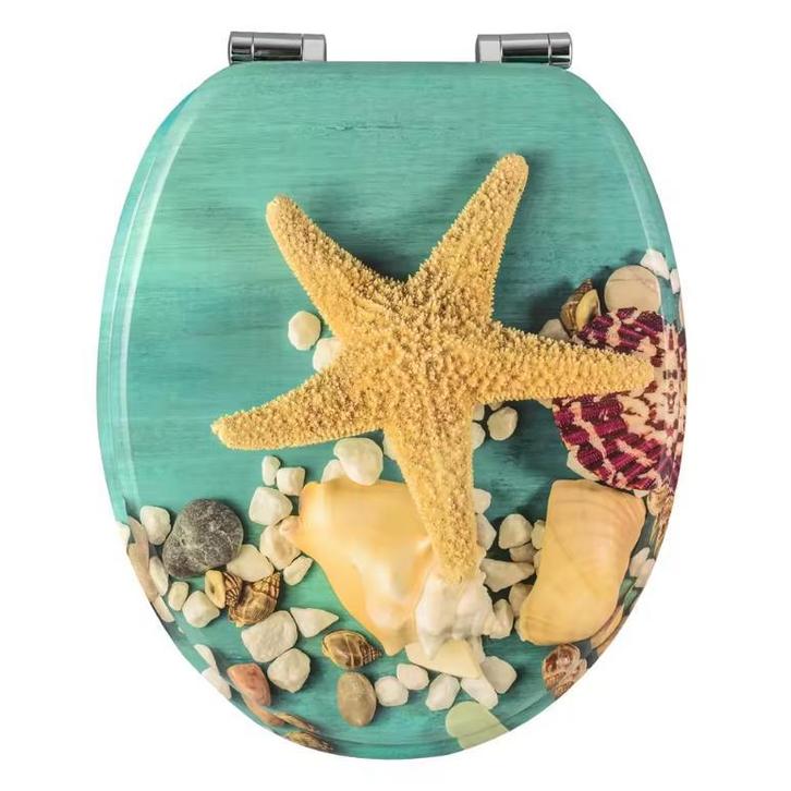 Toiletbril Soft Close Antibacterieel MDF met Verzinkt Scharn, Huis en Inrichting, Badkamer | Badkamermeubels, Nieuw, Verzenden