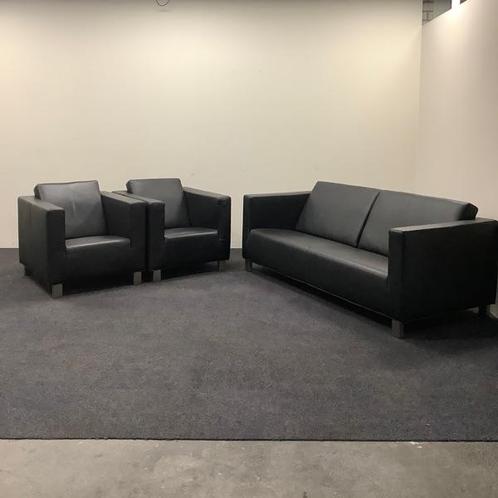 Bert Plantagie complete zithoek, 2,5 zitsbank + 2x fauteuil,, Huis en Inrichting, Banken | Bankstellen, Gebruikt, Leer, Ophalen of Verzenden