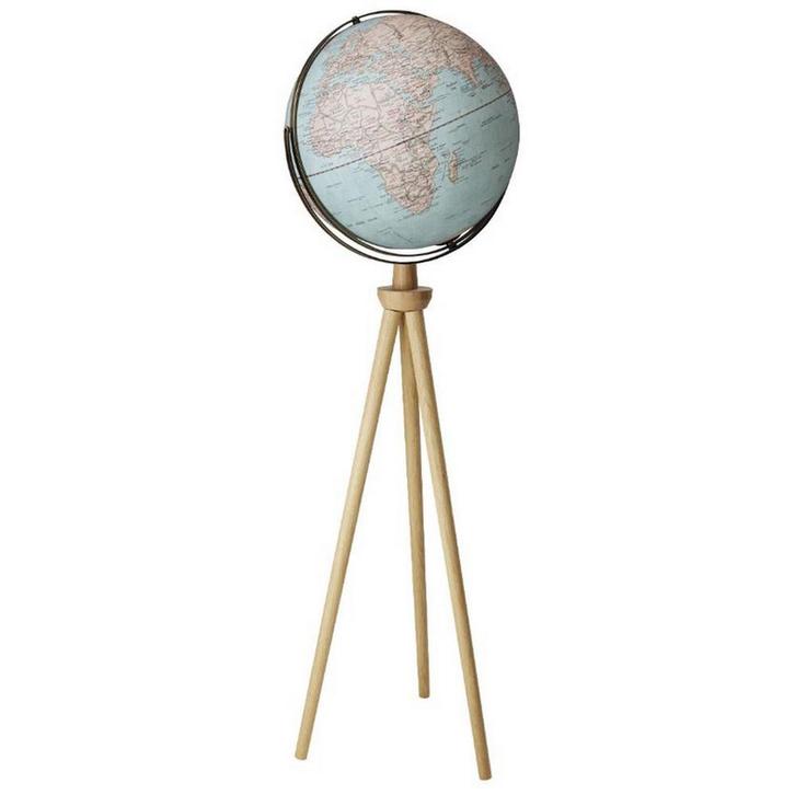 Staande Wereldbol SPUTNIK Blauw 43cm, Huis en Inrichting, Woonaccessoires | Wereldbollen