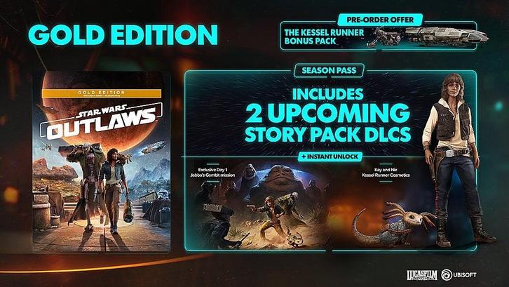 Star Wars Outlaws-Gold Edition (PlayStation 5) Gebruikt, Spelcomputers en Games, Games | Sony PlayStation 5, Zo goed als nieuw