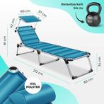 Ligbed - Ligstoel - Zonnebed - Opvouwbaar - Blauw - KESSER®, Verzenden, Zo goed als nieuw