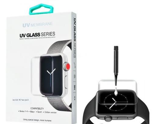 Apple Watch Series 10 46MM UV Liquid Glue 3D Tempered Glass, Telecommunicatie, Wearable-accessoires, Nieuw, Ophalen of Verzenden