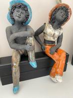 Beeldje, Couple en raku - 30 cm - Terracotta, Antiek en Kunst