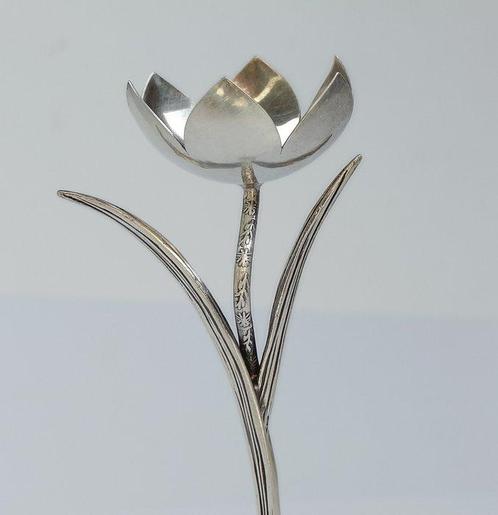 INFUSO - Kaarsenstandaard met oor (2) - .800 zilver -, Antiek en Kunst, Antiek | Goud en Zilver