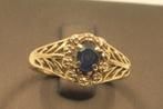 Ring - 18 karaat Geel goud - 0.26ct. tw. Saffier - Diamant, Sieraden, Tassen en Uiterlijk, Ringen, Nieuw