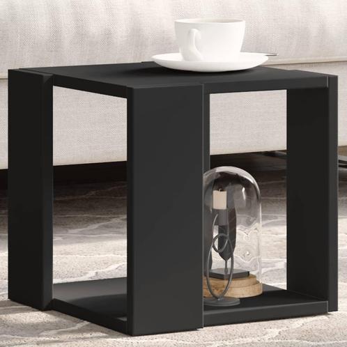 vidaXL Salontafel 32x32x30 cm bewerkt hout zwart, Huis en Inrichting, Tafels | Salontafels, 50 tot 100 cm, Nieuw, Overige houtsoorten