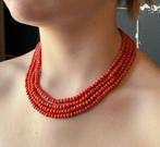 Ketting - 14 karaat Geel goud Bloedkoraal - Fraai gouden, Sieraden, Tassen en Uiterlijk, Antieke sieraden
