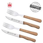 RÖR Solingen Steakmes – Vespermes – Gekarteld – Set m, Ophalen of Verzenden, Nieuw, Rvs of Chroom, Bestekset