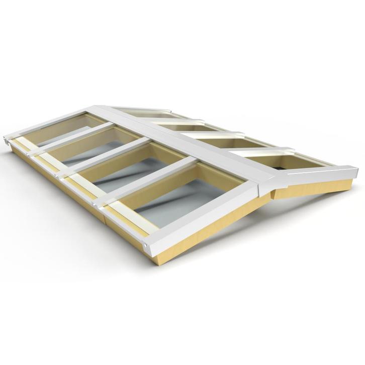 Zelfbouw lichtstraat 8 vak zadeldak 3550x2100mm-Gelaagd enke, Doe-het-zelf en Verbouw, Overige Doe-het-zelf en Verbouw, Nieuw