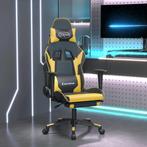 vidaXL Massage gamestoel met voetensteun kunstleer, Verzenden, Nieuw
