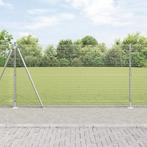 vidaXL Gelaste Draad Omheining met 13 Flenspalen 1,2x25 m, Verzenden, Nieuw, IJzer