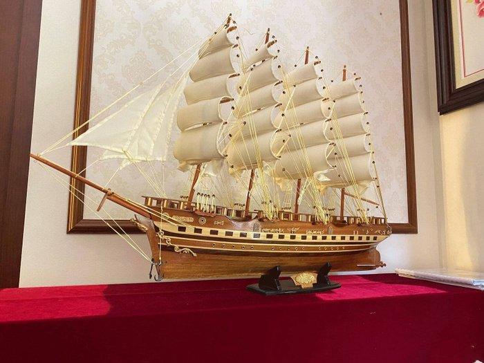 Enorme Voilier Français 1911 5 mats FRANCE II en bois 100CM, Hobby en Vrije tijd, Modelauto's | 1:5 tot 1:12